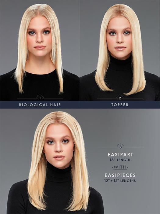 easiPieces 12" L x 6" W | Remy Human Hair Piece (1 Piece) - Image 3