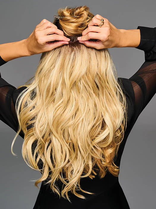 19" Wavy Invisible Extension | Synthetic Hair Hair Extension - Image 5