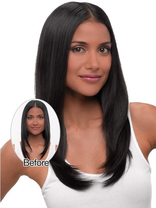 22" Straight HF Synthetic Hair Extension (1 Piece) | Clip In - Image 5