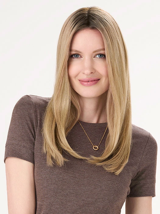 Barely There Straight 16" | Synthetic Hair Topper (Hand Tied)