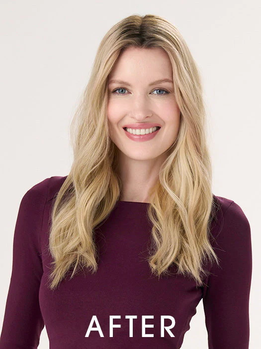 Barely There Wavy 16" | Synthetic Hair Hair Topper (Hand Tied) - Image 3