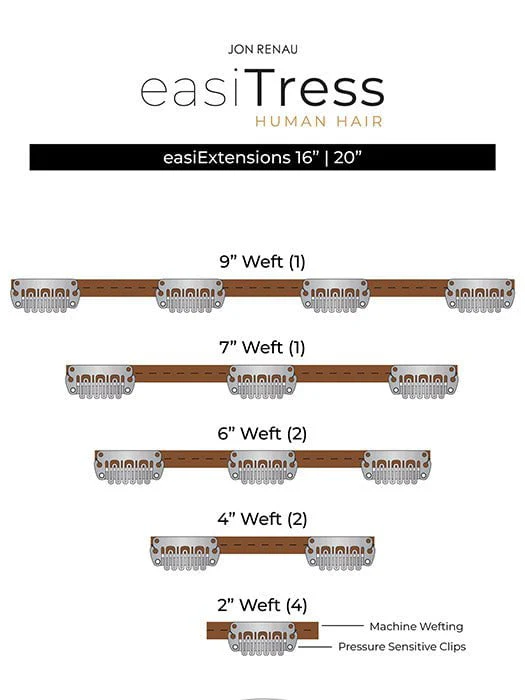easiExtensions 16" | Human Hair Extension | Clip In - Image 5