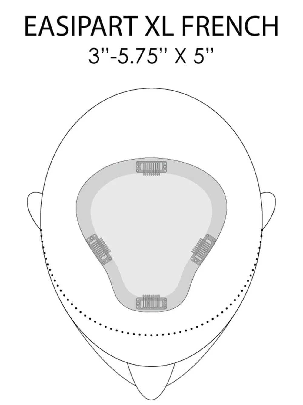 easiPart French XL 12" | Remy Human Hair Topper (HT) - Image 4