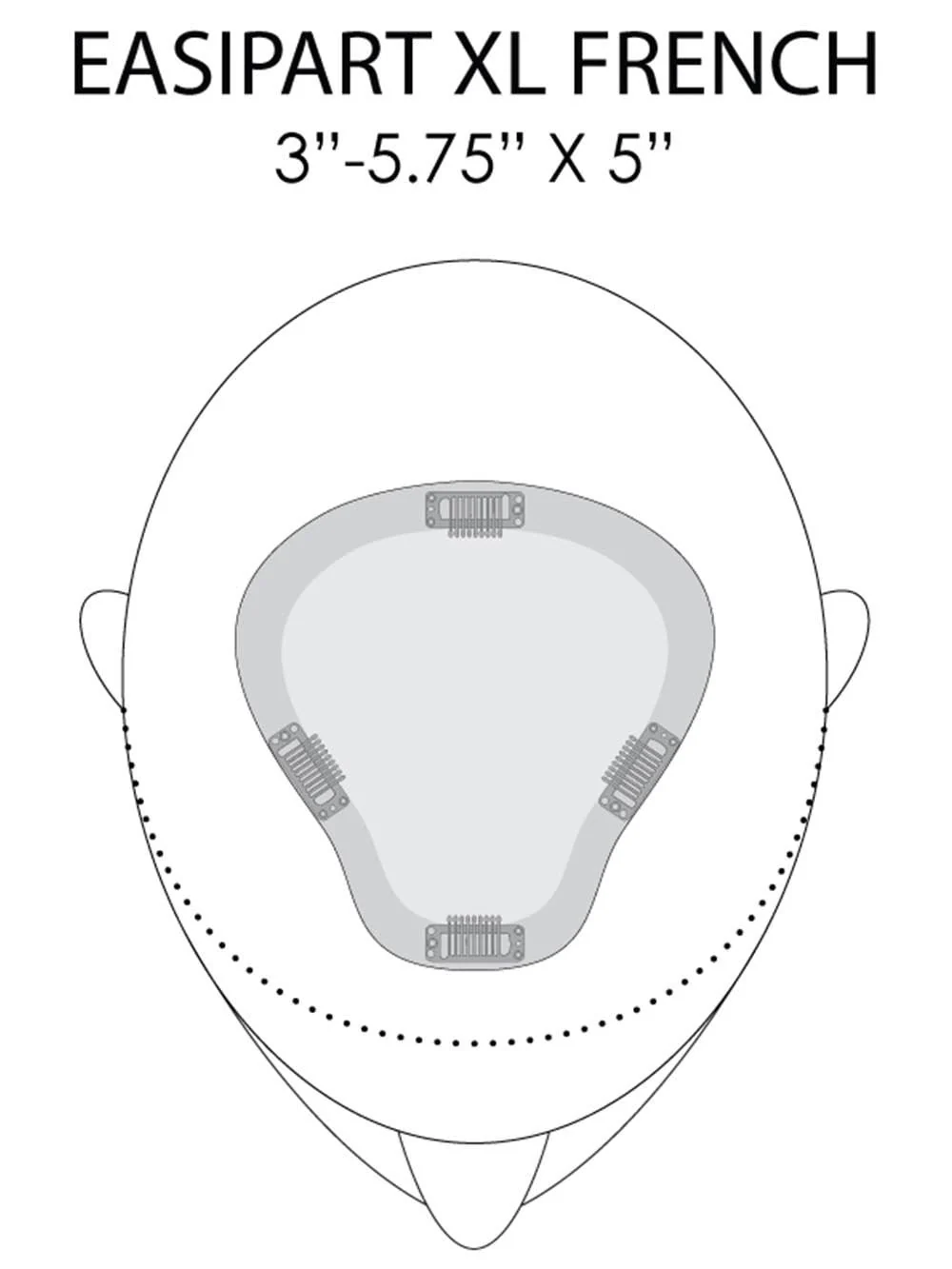 easiPart French XL 8" | Remy Human Hair Topper (HT) - Image 3