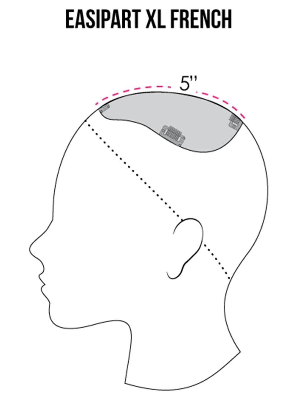 easiPart French XL 8" | Remy Human Hair Topper (HT) - Image 4