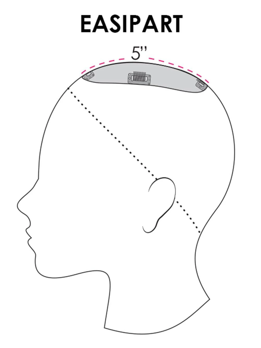 easiPart HD 8" | HF Synthetic Hair Topper - Image 6