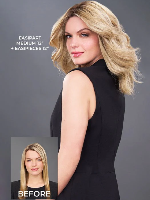 easiPart Medium 12" | Remy Human Hair Topper (Mono Top) | DISCONTINUED - Image 2