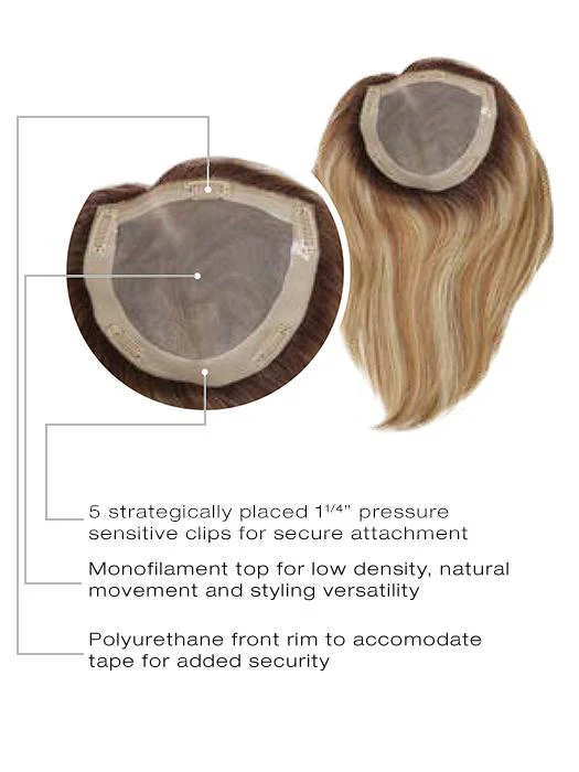 Gilded 12" | Human Hair Top Piece (Mono Top) - Image 7