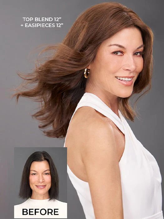 Top Blend 12" | Remy Human Hair Topper (Mono Top) - Image 2