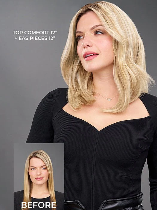 Top Comfort 12" | Remy Human Hair Topper (Hand Tied) - Image 2