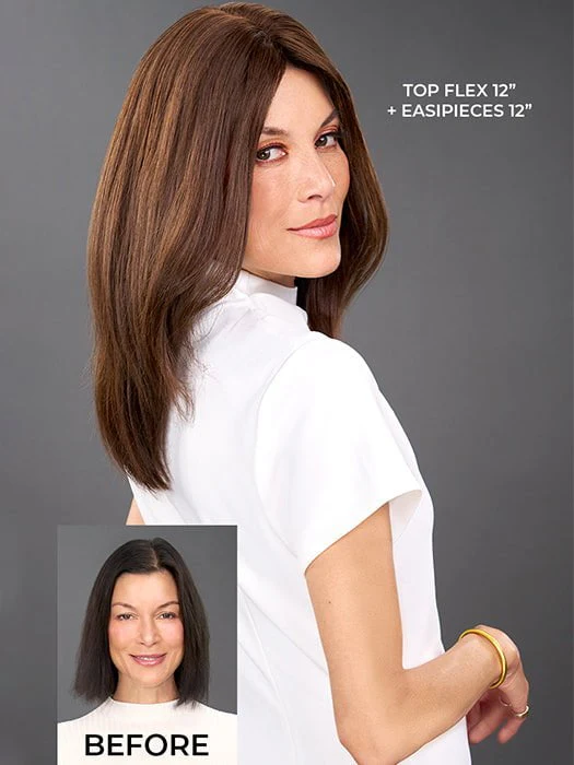 Top Flex 12" | Remy Human Hair Topper (Mono Top) - Image 2